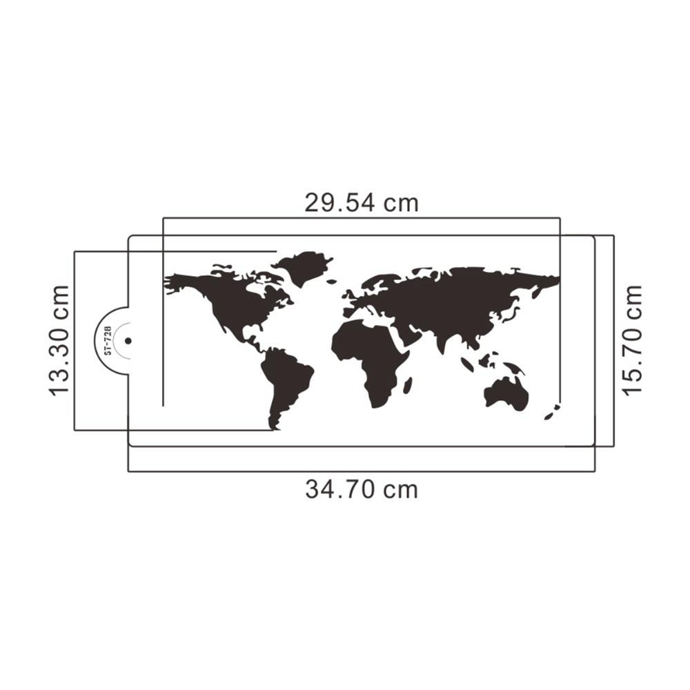 Lace Art Bakeware Plastic Template Cake Stencil World Map Cake Decorating Tool Fondant Molds
