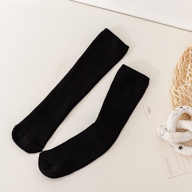 Детские носки для новорожденных, младенцев, девочек, мальчиков, гольфы для девочек, однотонные хлопковые полосатые длинные носки для детей от 1 до 6 лет