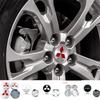 vdpc7 4PCS 58/60/81mm Car Wheel Covers Rims Center Hubcap Emblem For Mitsubishi Ralliart Lancer Cordia Pajero Outlander L200 EVO Colt