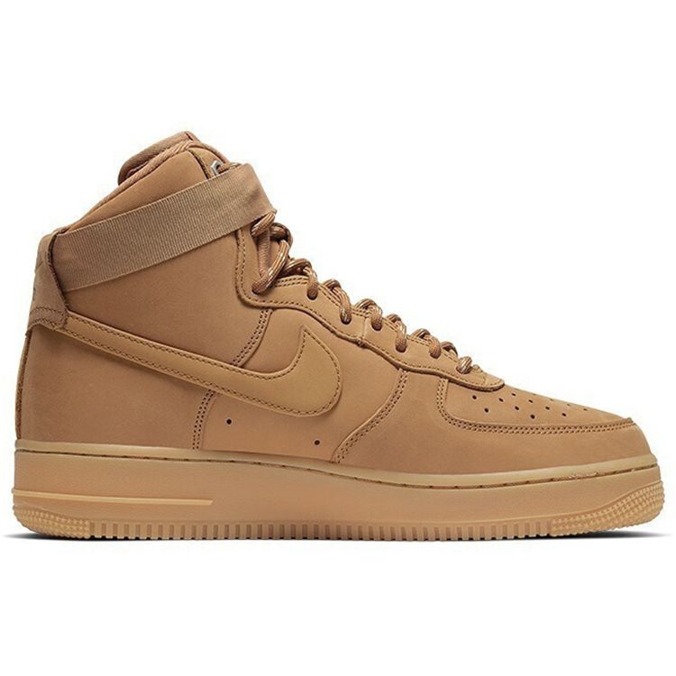 Nike Air Force 1 High Flax 2019 Кроссовки унисекс Желто-коричневый Wheat Gum-Светло-коричневый CJ9178-200