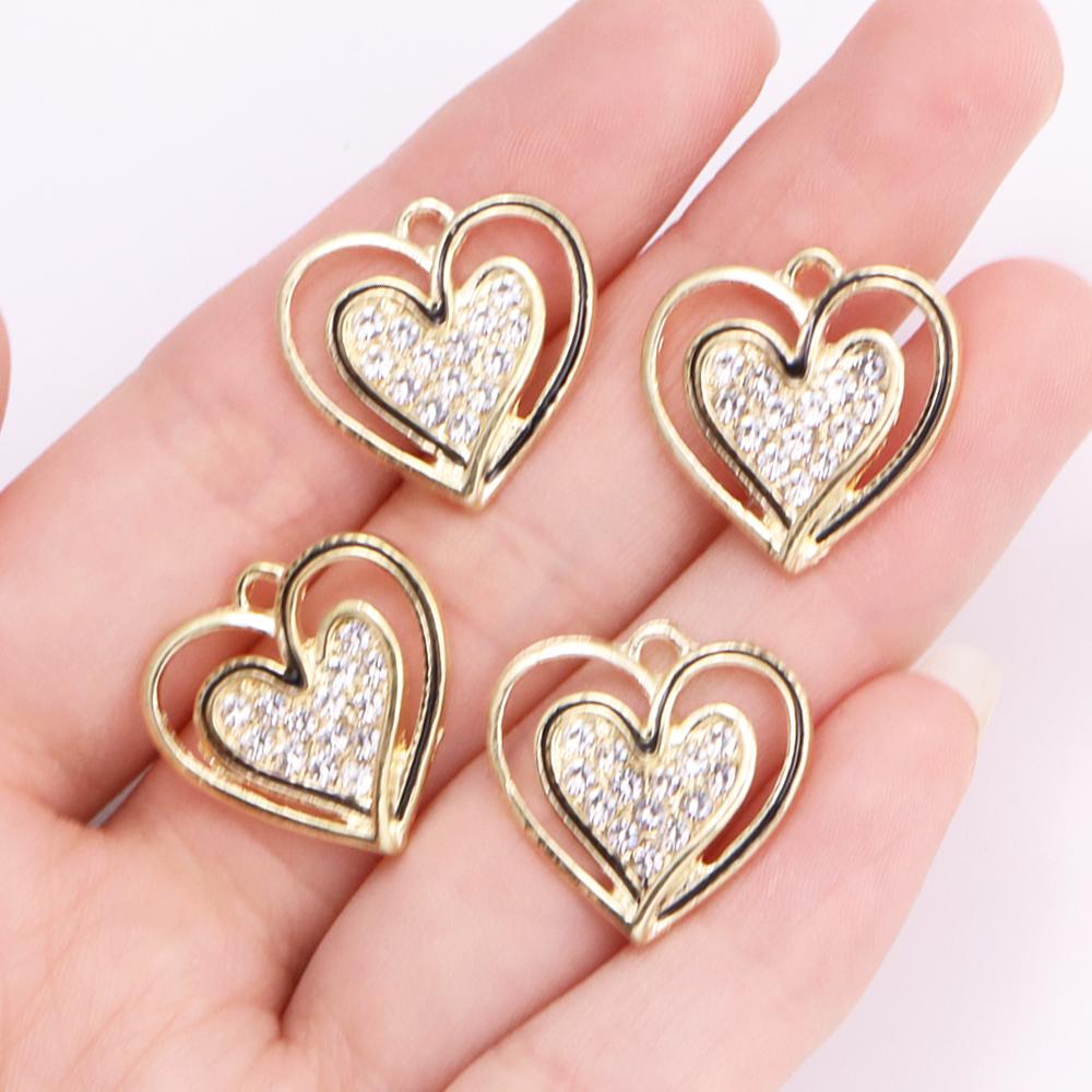 10Pcs Delicate Gold Color Zircon Flower Dragonfly Star Charms Pendants High Quality Diy Necklace Earrings Jewelry Accessories