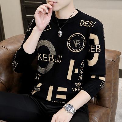 Горячая распродажа, популярный, новый повседневный свитер с круглым вырезом на осень и зиму, вязаный свитер, свитер большого размера свободного кроя.