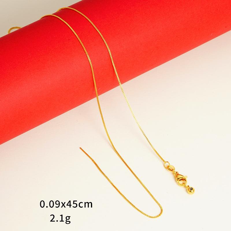 Ювелирные изделия из золотого песка для женщин, долговечная стойкость цвета, высококачественные аксессуары для ключичной цепи Niche, имитация золотой цепи