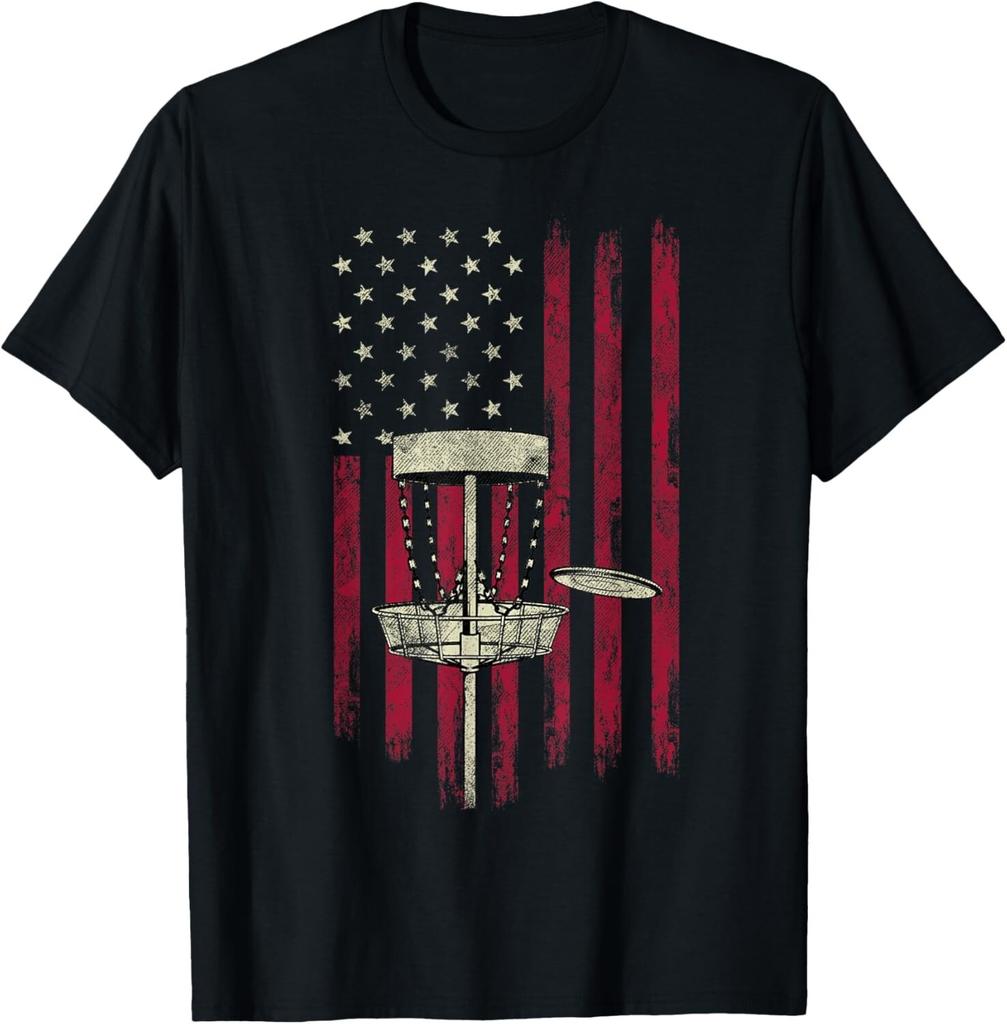 Disc Golf Vintage American Flag 4th Of July Tee Gift Tee Gift Unisex T-Shirt Mens Womens Tees Top