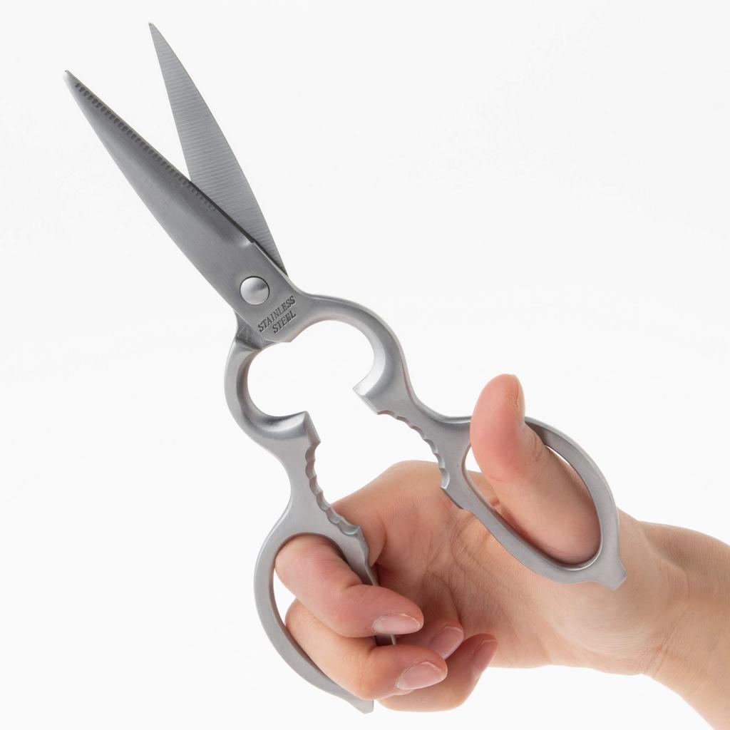 Shimomura Kogyo Safety Kitchen Scissors All Stainless Steel SOK-01
