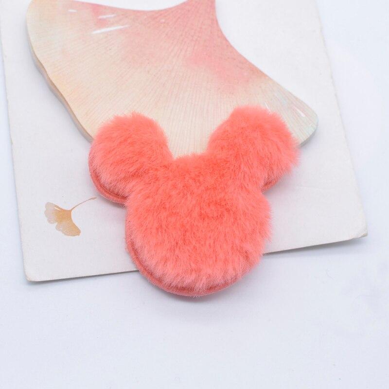 12 шт. 55*45 мм, мягкая плюшевая пушистая голова мыши, аппликация, скрапбукинг, сделай сам, вышивание заплаток, украшение для дома, аксессуары, украшения, принадлежности