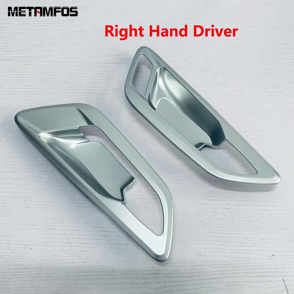For Toyota Alphard Vellfire 2024 2025 2026 Carbon Fiber Interior Front Door Handle Bowl Cover Trim Bezel Accessories Car Styling