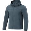 Fitness Series Hooded Sports Casual Minimalist Solid Color Windbreaker Men Outerwear Dark-Blue AFDU905-3