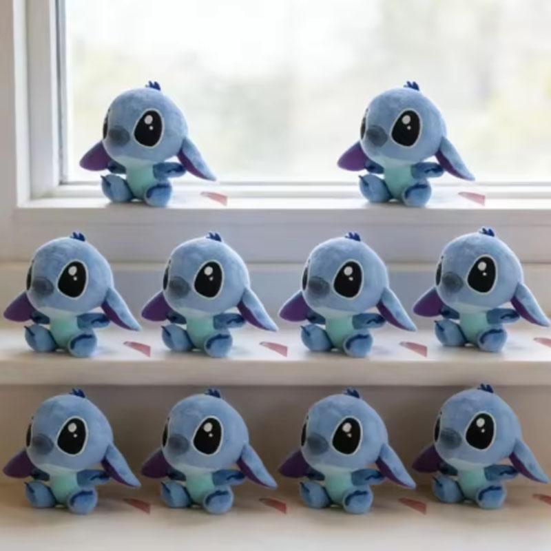 202610Pcs/Lot Cute Cartoon Lilo and Stitches Small Pendant Plush Toy,4 10CM Kawaii Plush Keychain Kids Best Chirstmas Gift Toys