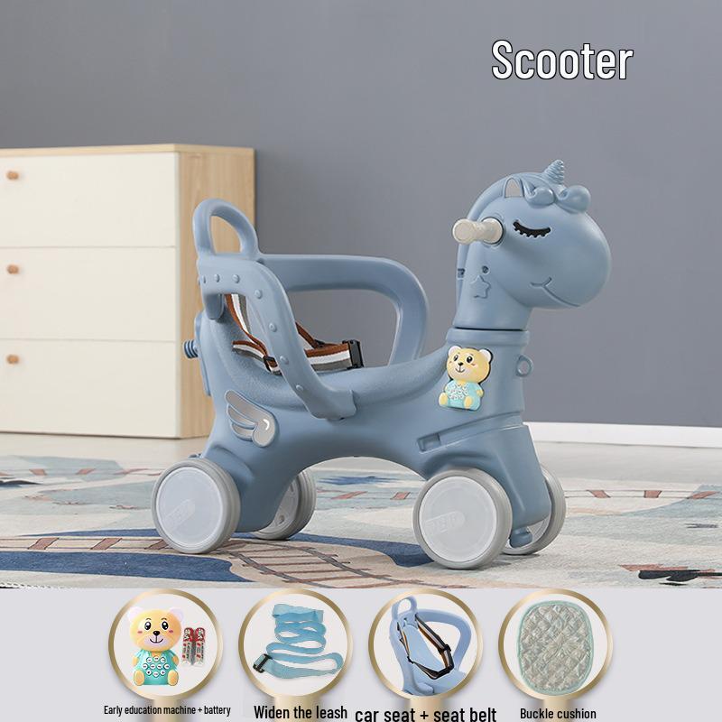 Детская деревянная качалка и прогулочная коляска 2-в-1 - Идеальный подарок на день рождения для годовалых детей