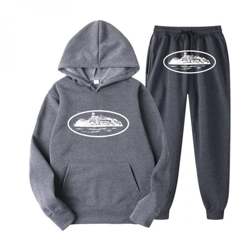 Unisex Oversized Streetwear Hoodie Jogger Set Casual Sportswear Fall Youth Hip Hop Skateboarding
