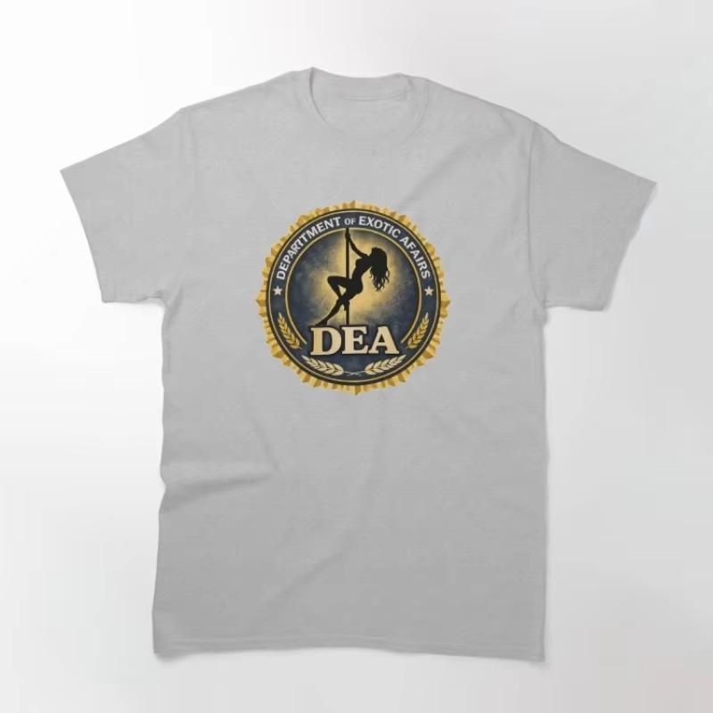 DEA Отдел экзотических дел смешная пародийная футболка-мем унисекс 100% хлопок лето 2026 Новая дышащая футболка с коротким рукавом и принтом