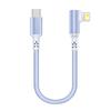 Заводской короткий USB Type-C кабель 5A Быстрая зарядка 90-градусный изгиб Плетеный Портативный кабель для передачи данных для iPhone