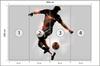 Photomural Abstract Soccer Player In Flight Washable Fleece 368x280