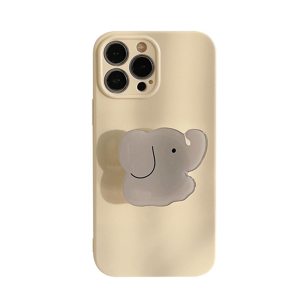 Cute Elephant Stand Phone Case Suitable for iPhone 13, iPhone 15, iPhone 16 Pro Max