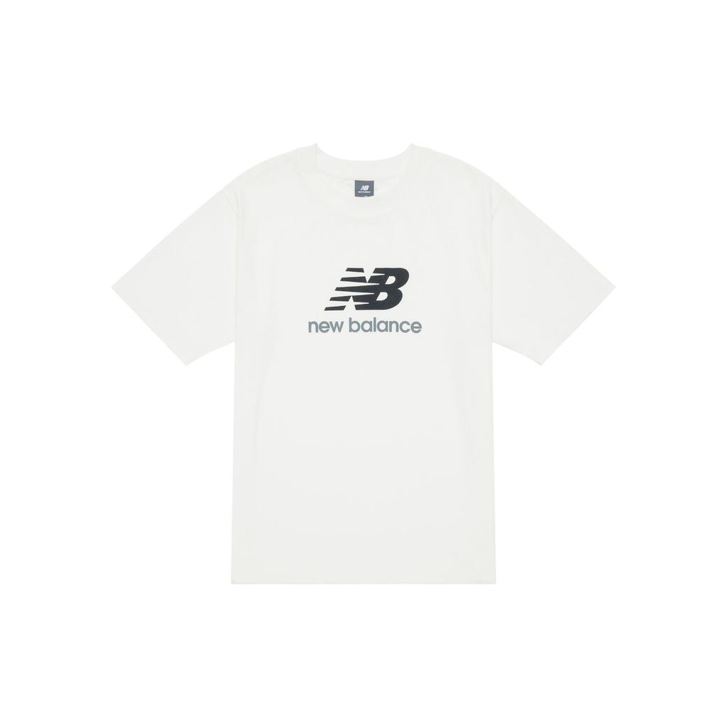 New Balance Белая футболка унисекс с коротким рукавом AMT41654-SST