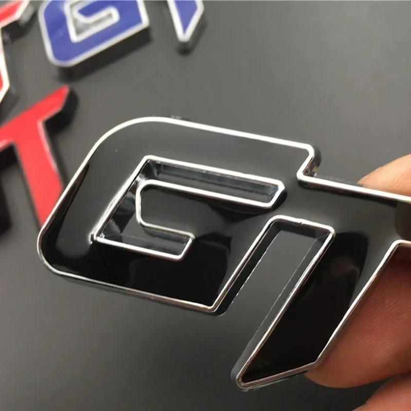 3D Металлические Буквы Логотипа GT Наклейки Значки На Решетку Радиатора Багажник Автомобиля Для Аксессуаров GT