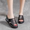 Sexy Open Toe Black Platform Shoes For Women Summer Outdoor Slippers Fashion Hollow Out Wedge Sandals Ladies Elegant Party Shoes