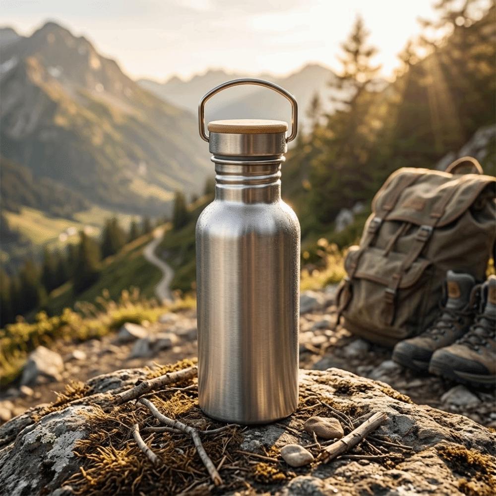 Wide Mouth Design Water Bottle 304 Stainless Steel 500Ml/750Ml Water Jug Outdoor Enthusiasts