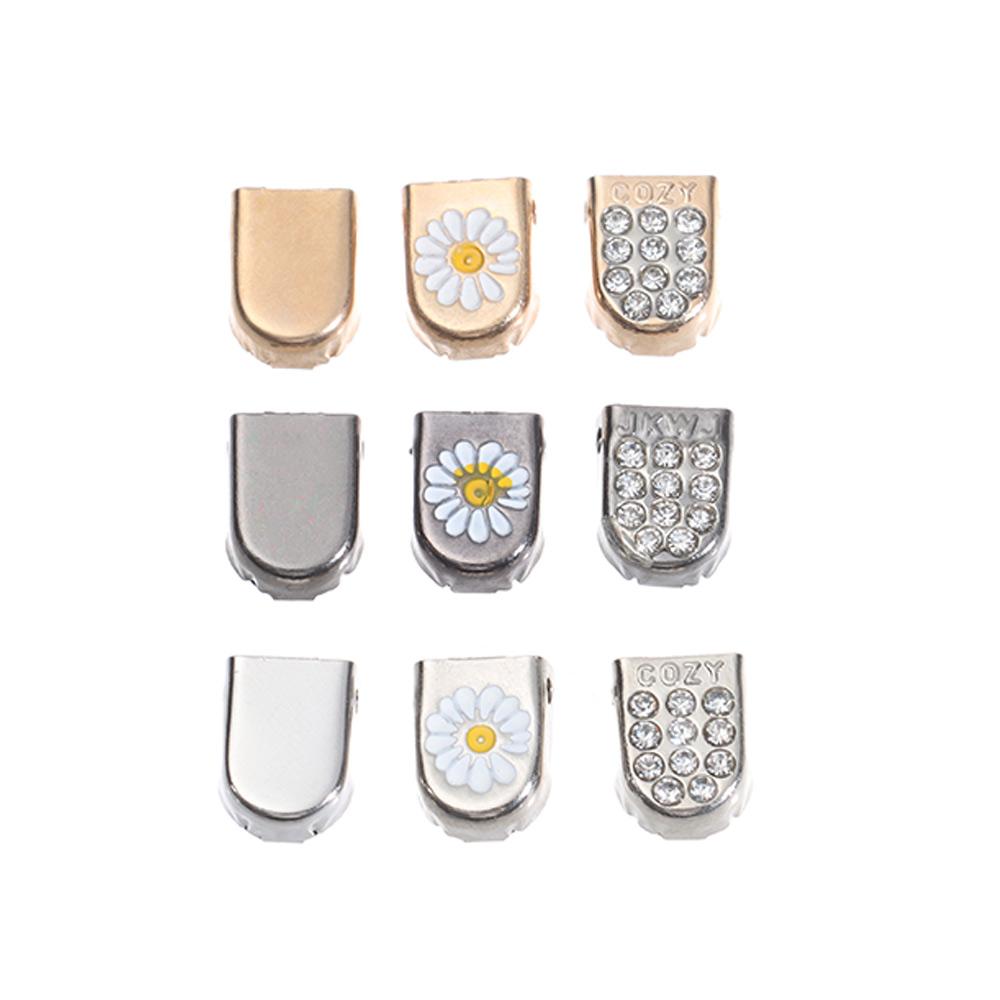 10pcs Metal Shoelaces Tips Head No Tie Shoelaces Metal Lace Lock DIY Sneaker Kits Metal Lace Buckle Shoelaces Accessories