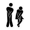 Removable Cute Man Woman Washroom Toilet WC Sticker Family DIY Decor