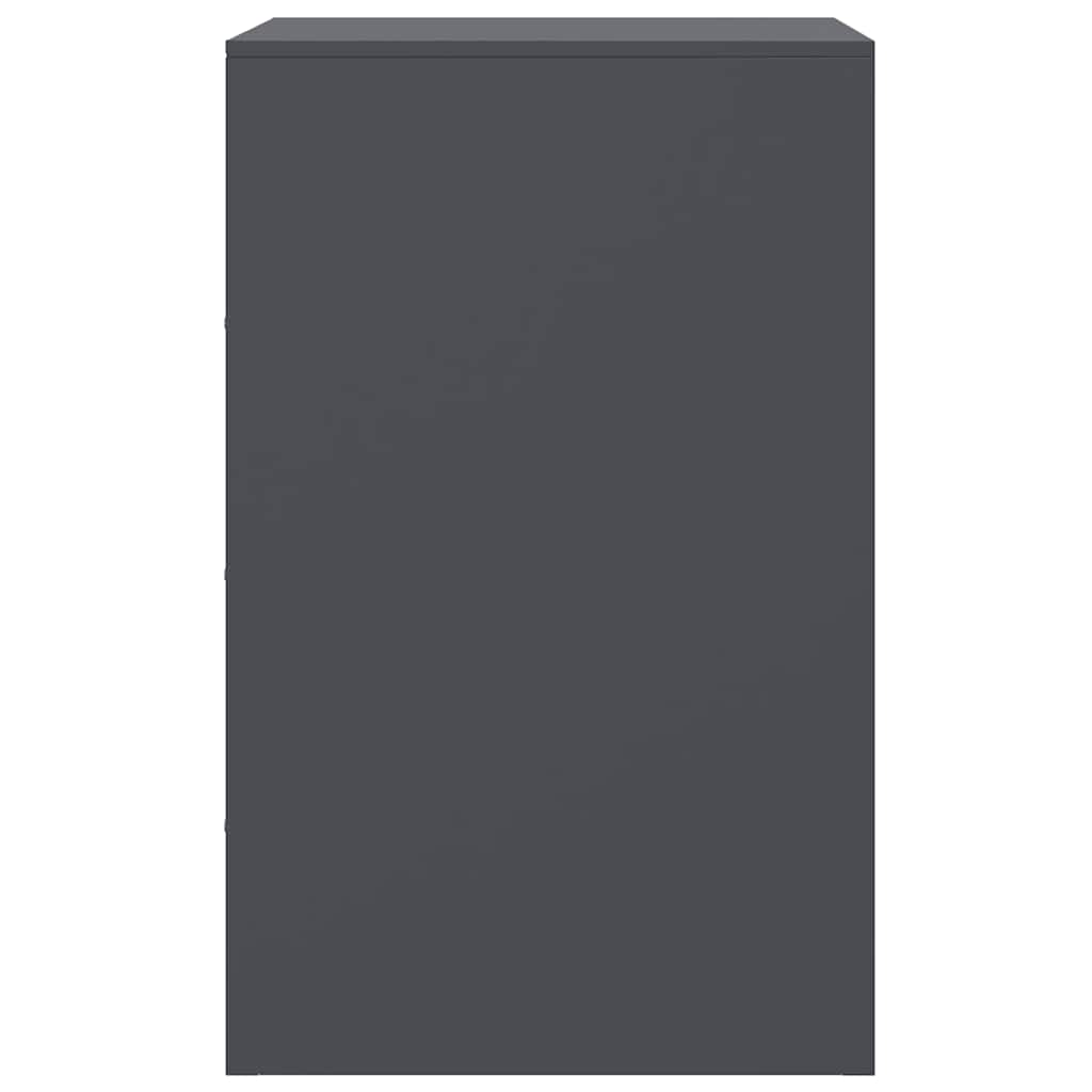 Nightstands 2 pcs Anthracite 34.5 x 39 x 62 cm Steel