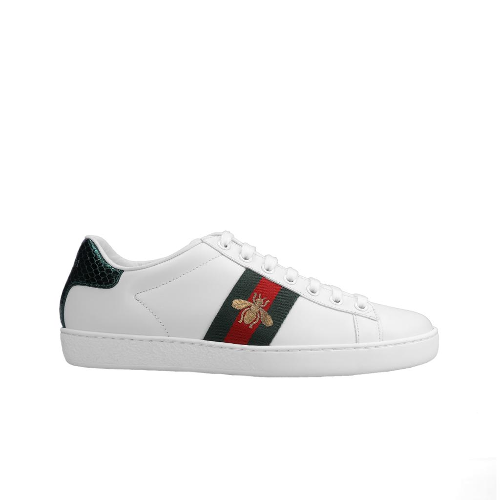 (в) Вышитые кроссовки Gucci Ace Bee