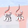 New Original Creative 925 Sterling Silver Hook Three Fish Stud Earrings For Women Girl Piercing Earings Jewelry E416