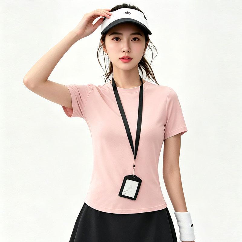 Pilates special yoga short-sleeved top women's slim and thin elastic quick-drying breathable sports T-shirt