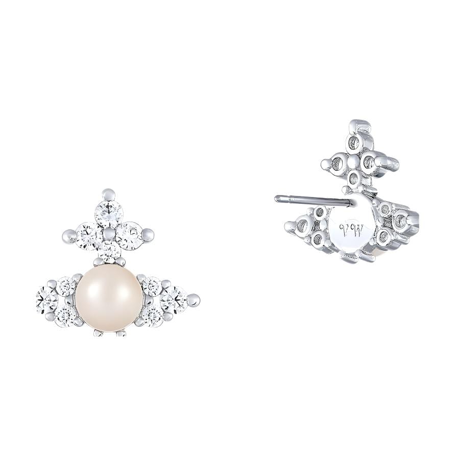 VIVIENNE WESTWOOD Латунные Серьги Женские Серебряные 8050889777670