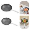 32cm/36cm Stainless Steel Honeycomb Wok,Black Round Cooking Frying Pan for Hotels, Restaurants