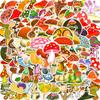 100 Slices Mushroom Sticker Cute Cartoon Mushroom DIY Waterproof and Removable Graffiti Sticker