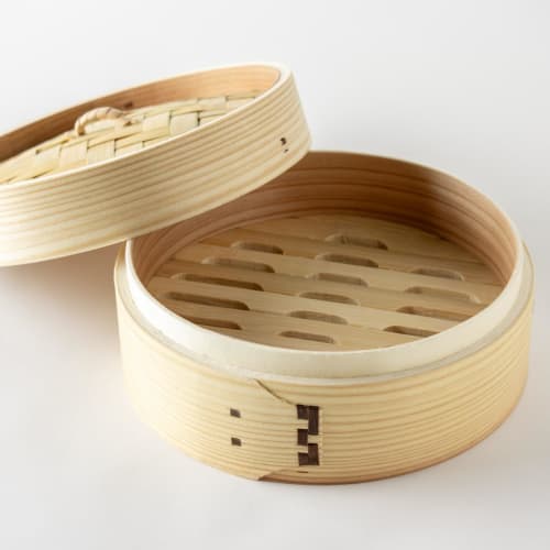 Пароварка Thunder Group, 21 см, 2-ярусный набор, включает 20 листов, изготовлена из кедра, бамбука и натурального дерева, идеально подходит для приготовления на пару сяолунбао (Свинина на пару B