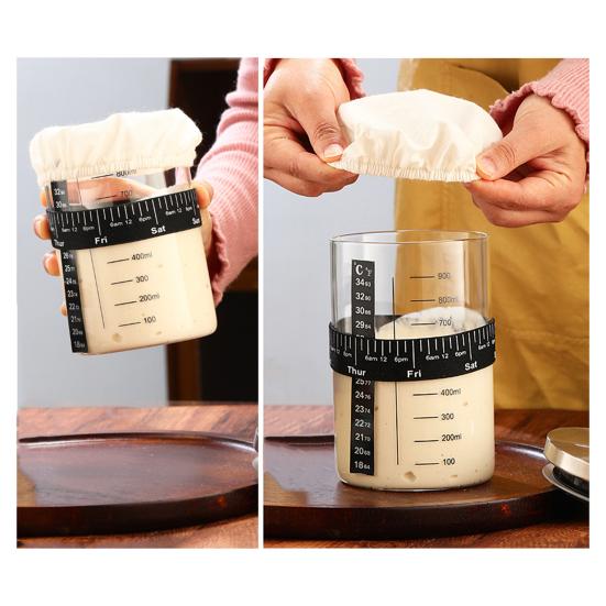 Набор банок для закваски Yousheng, большая емкость, широкое горлышко, не содержит БФА, пищевой класс, легко моется, многофункциональная стеклянная банка, контейнер для закваски