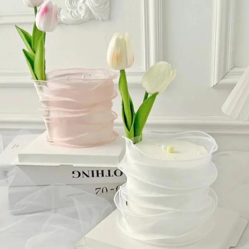 10 Yards/Roll Chiffon Organza Silk Ribbon Satin For DIY Craft Gift Wrapping Decoration Wedding Bouquets Wreath Sewing Supplies