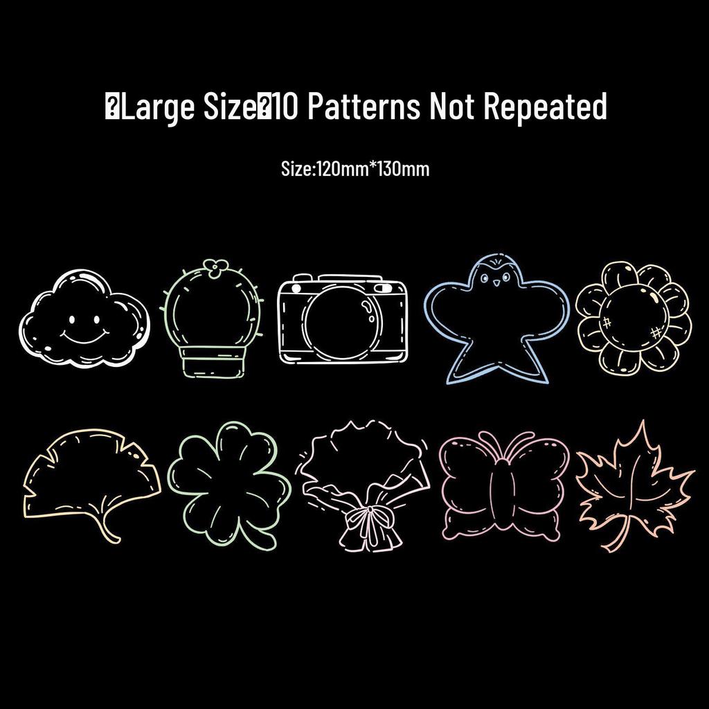 Pressed Flower Bookmark Kit with Transparent Stickers and Lamination