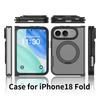 Skin Feel Rotating Holder Magnetic Phone Case For iPhone Fold, Matte PC+TPU 360° Stand Anti-Scratch Shockproof Protective Cover