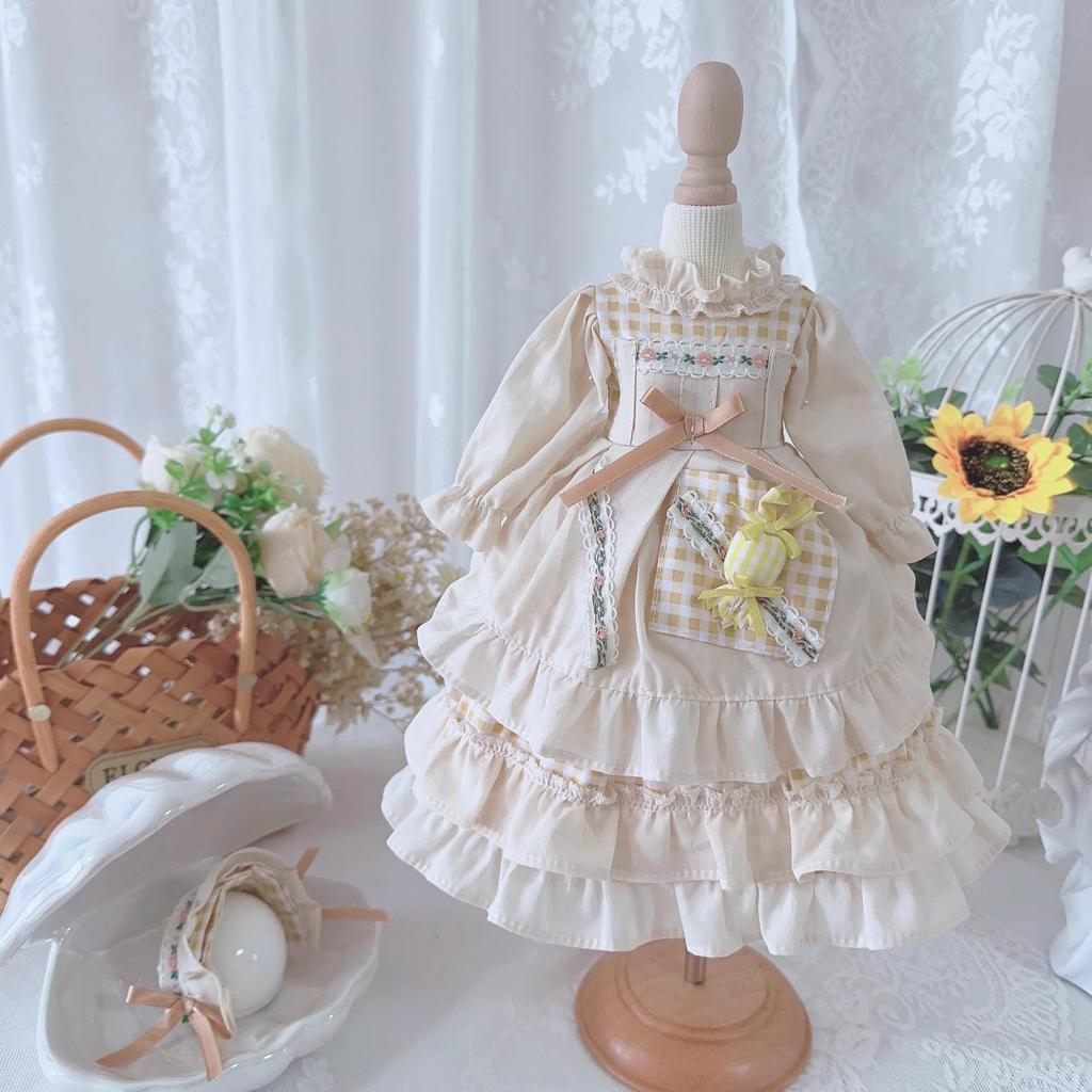 ХАМРЕТИППЗ БЖД Шарнирная кукла Кукла одевалка Костюм куклы Одежда горничной Кукла на шарнирах Кукла одевалка Платье принцессы Шампань цвета Принцесса Милая