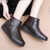 Middle-aged Shoes Winter Soft-soled Non-slip Cotton Boots Thickened and Velvet Short Boots Women's Elderly Thermal Shoes Cotton Shoes