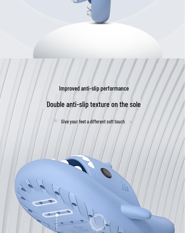 Шлепанцы-акулы на толстой подошве: Забавный дизайн «наступающий на какашку» для мужчин и женщин, в мультяшном стиле для помещений и улицы.