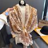 88*182cm Cotton Touch Scarf for Women Lightweight Fashion Floral Printed Scarves Boho Shawl Wraps