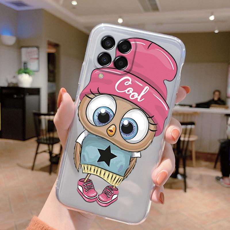 Чехол для Samsung Galaxy M33 5G Милый Кот Мультяшный Защитный Мягкий Силиконовый Чехлы для Телефона Для Samsung M 33 GalaxyM33 Бампер Прозрачный Чехол