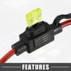 A ABSOPRO Fuse Holder 20A Mini Style Fuse 12 AWG Fuse Holder Waterproof