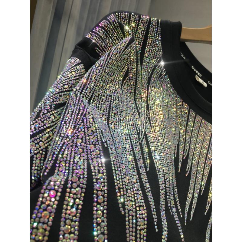 Летняя женская футболка больших размеров Tide, топы с короткими рукавами средней длины