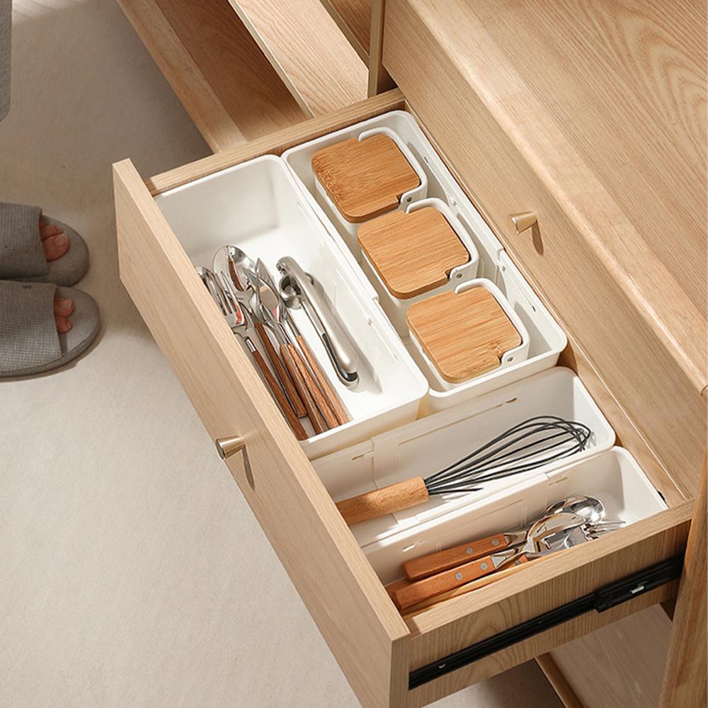 Retractable Drawer Organizer For Desk Length Adjustable Compartment Storage Box Clothes Container Makeup Sorting Storage Box
