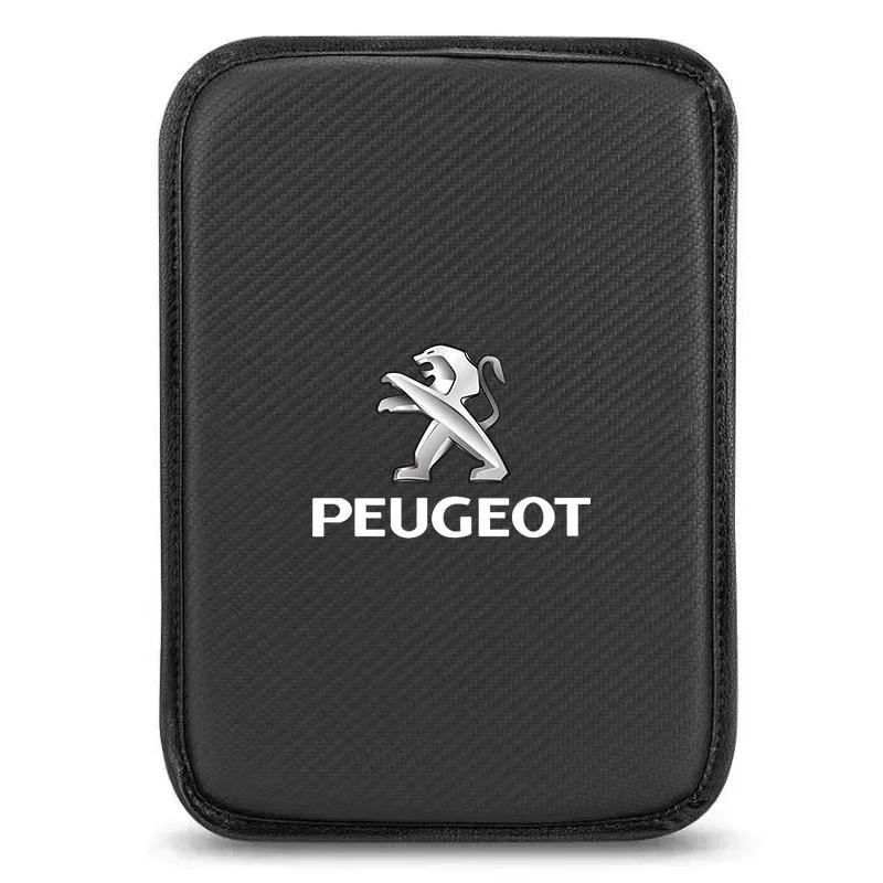 For Peugeot Car Armrest Mat Center Console Arm Rest Protection Cushion Auto Armrest Storage Box Cover Pads For Peugeot 208 3008