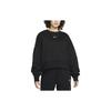 Womens Phoenix Fleece Oversized Crew Sweatshirt Black/Sail Women Streetwear DQ5761-010