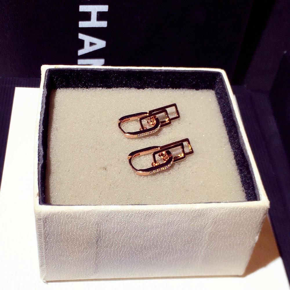 Корейские высококачественные геометрические серьги из циркония для женщин