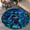 1PC Fantasy Alien World Round Rug, Non-slip Chair Mat, Home Decor, Circle Carpet Perfect for Office, Bedroom, Living Room,Christmas gift