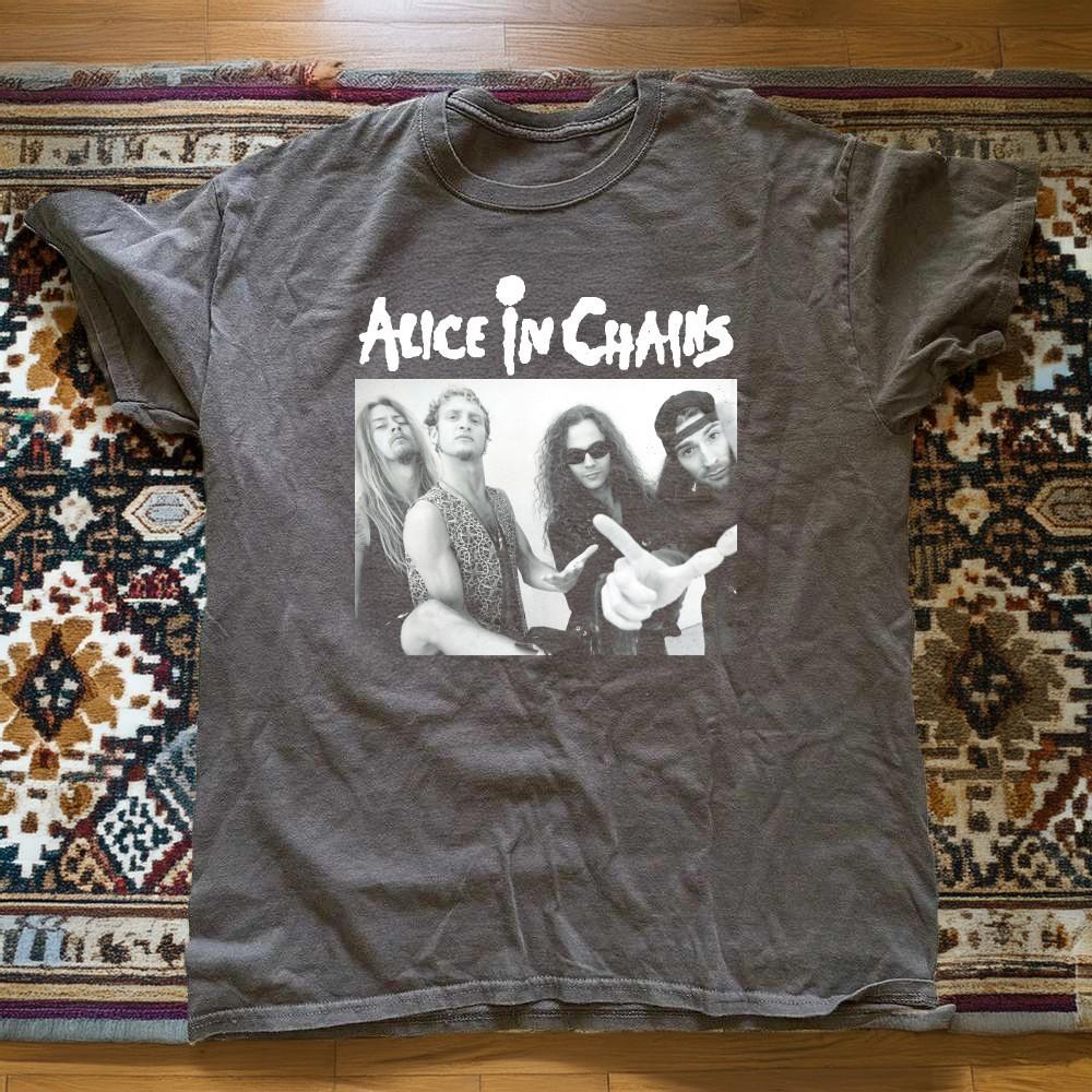 Винтажная футболка унисекс Alice In Chains, цвет угольный, размеры S-5XL